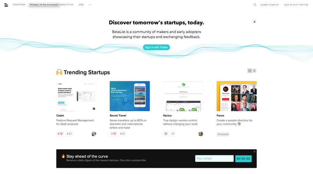 betalist screenshot