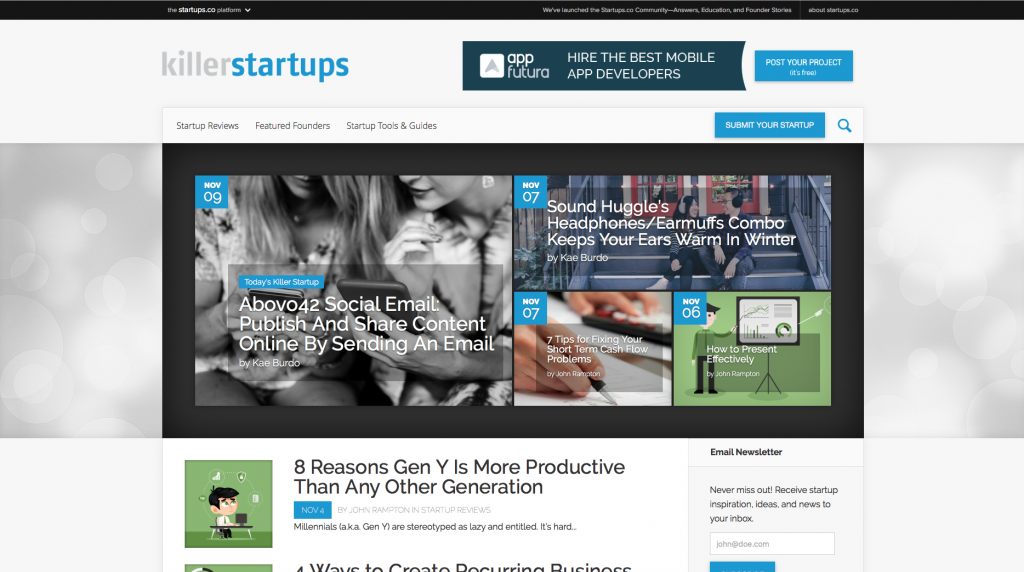 killer startups screenshot