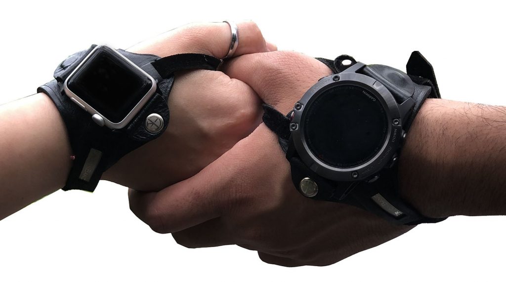 ergonband watch band that fits around thumb