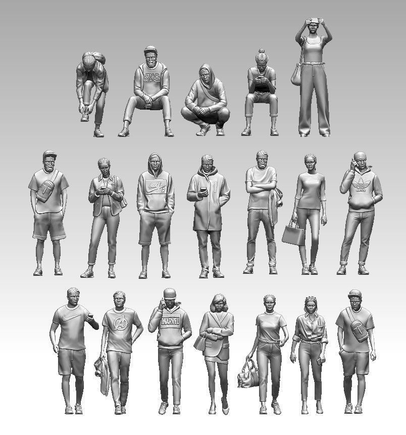 Young People 3D Model