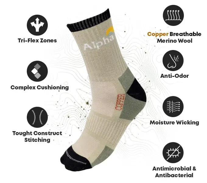 alpha socks features