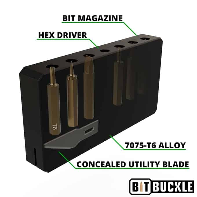 bitbuckle belt buckle multitool features